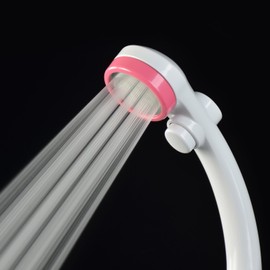 Gaona GA-FH023 CoreAeyan Shower Head and Hose Set, Water Saving, Ultra Fine, Stop (Shower Hole 0.01 inch (0.3 mm), Soft to the Touch, Comfortable to Bath, Compatible with Low Water Pressure, Pink