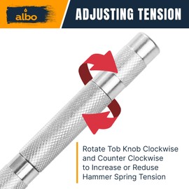 ALBO Spring Loaded Center Punch Tool – 6 Inch Automatic Punch for Metal, Wood, Steel – Heavy Duty Drill Punch – Durable Galvanized Coating, Precision Tip for DIY, Workshop & Professional Use (2pcs)