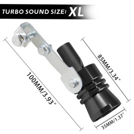 YIUIY 2 Pack Universal Turbo Pipe Pipe Whistle Muffler Sounder Simulator Tailpipe Noise Sound Enhancer Compatible with Truck, Motorcycle, Cars, Dirt Bike and Scooter(XL Black)