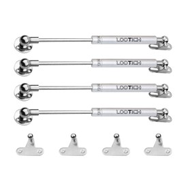 LOOTICH 120N Full Steel Flap Fitting Flap Holder Gas Spring Damper Chest Hinges for Kitchen Cabinet Soft Close Soft Close Door Hinges 4 Pieces