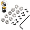 Bestgle 2Pcs 1/4" Shank Top and Bottom Bearing Flush Trim