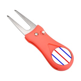Green Fork with Line Marker Foldable Golf Fork Divot Tool Repair Portable Golf Equipment Accessories 1pc AM220905 (Orange)
