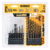 DEWALT DEWDT70728QZ 19PC HSS BLACK AND GOLD DRILL SET, Black/Yellow,