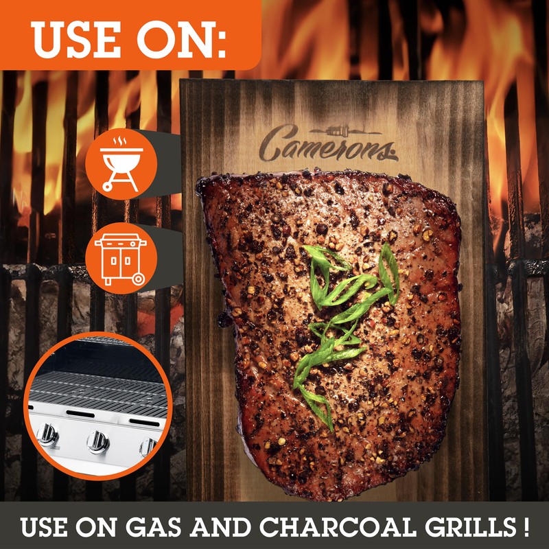 Camerons Cedar Grilling Planks - 2 Pack (5.5"x11.5") - Premium
