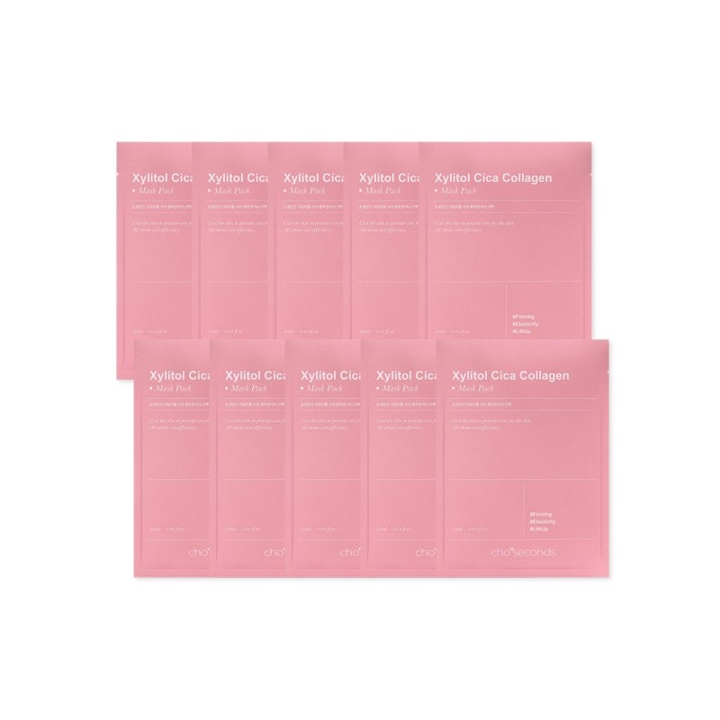 Cho Seconds Xylitol Cica Mask Pack 10 Sheets 1 Set