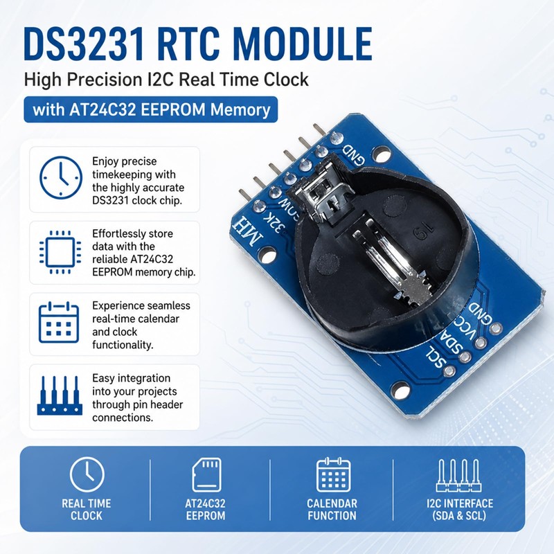 hiBCTR 10 Packs DS3231 RTC Module High Precision I2C Real