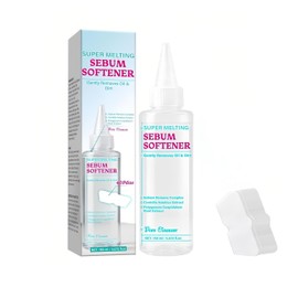 Super Melting Sebum Softener, Blackhead Remover Liquid for Deep Pore Cleansing, Gentle Dissolve Sebum with Centella Asiatica, Includes 40 Cotton Pads, 5.07 fl oz for Home Skin Care
