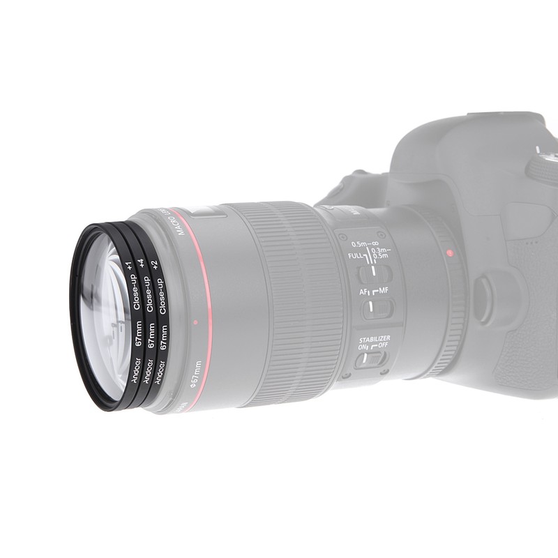 Andoer 55mm Macro Close-Up Filter Set +1 +2 +4 +10