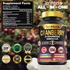 Tenmido Cranberry Supplements - 7in1 with Vitamin C, D-Mannose, Hibiscus,