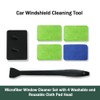 Lecctso Windshield Cleaner, Window Cleaner Tool, Microfiber Window Cleaning Tool