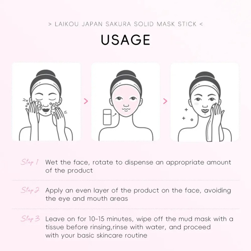 Mascarilla Sólida En Barra Ec Sakura, 40 G, Tipo Untable