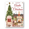 Second Ave Auntie Christmas Home Fireplace Xmas Holiday Festive Greetings