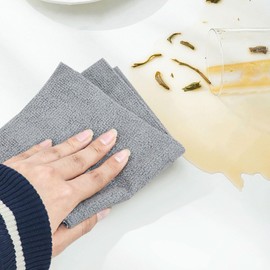 Lilingsty Reusable Paper Towels, 50 Tear Away Cleaning Towels, 12‘’X12‘’, Reusable, Ultra-Absorbent, Suitable for Use in Houses, Kitchens, Windows, Cars (Grey)