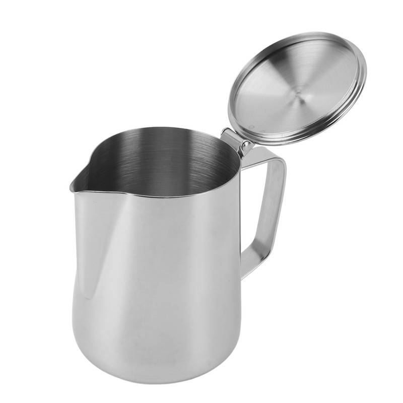 Milk Frothing Cup Thickened Stainless Steel Comfortable Handle Coffee Steaming