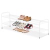 AOODA Long 2 Tier Shoe Rack for Closet Metal Wide