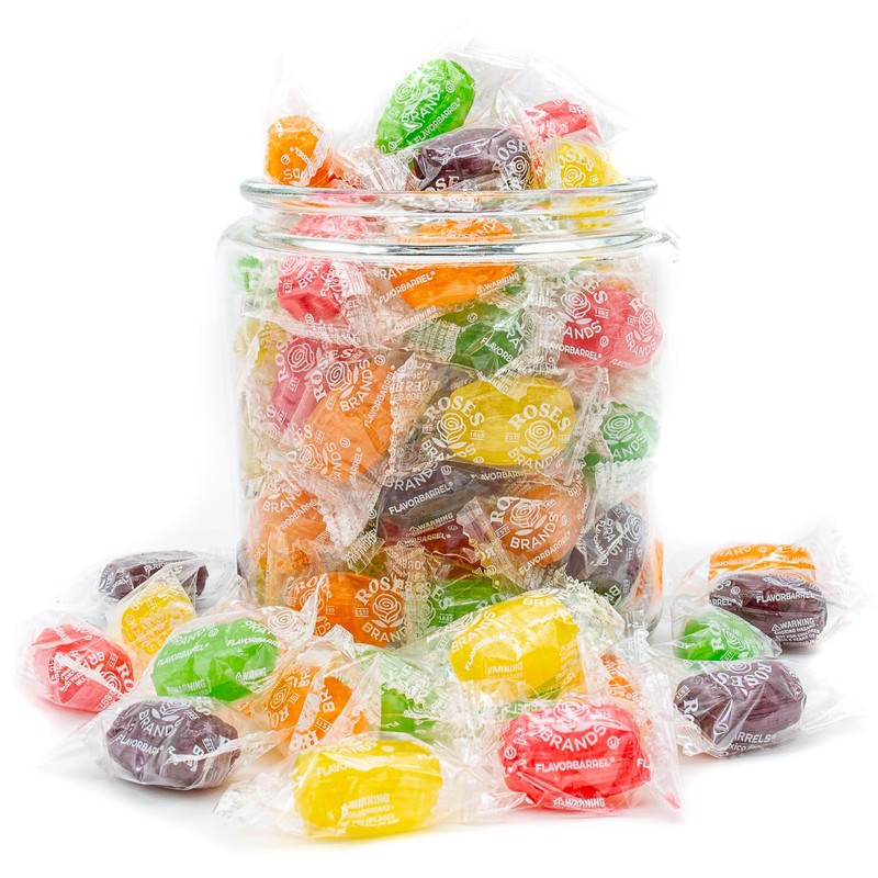 Assorted Fruit Hard Candy 1 lb | Flavors (Orange, Cherry,