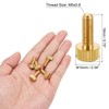 PATIKIL 20pcs M5x19mm Knurled Thumb Screws Flat Tip Brass Bolts