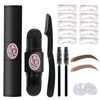 Dual-Ended Unidollss Eyebrow Stamp Stencil Kit for Women,Waterproof Eye brow