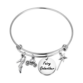 TGBJE Fairy Godmother Bracelet Gift - Godmother Proposal Jewelry Charm Bracelet (Fairy BR)