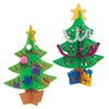 Baker Ross AW983 Wooden 3D Christmas Trees Kit, Festive Arts
