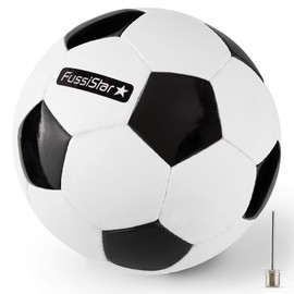 Football Size 3, Classic Black and White, for Children from 3 - 7 Years. Robust & High Quality, 290 g Lightweight, Small and Soft, Bambini Football, Play Ball for Children or as a Gift - Set with Ball