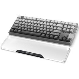 SELORSS Acrylic Keyboard Wrist Rest Pro- TENKEYLESS 80% Keyboard- Mechanical Keyboards Ergonomic Palm Rest for Computer Keyboard,Anti-Slip Base,Wrist Pad for Laptop,Office & Home-Easy Typing,Black