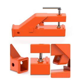 Clamp On Trailer Hitch, 2" Ball Tractor Mount Receiver, Tractor Bucket Trailer Hitch Compatible with Deere Kubota Tractor Bucket