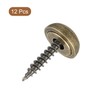 uxcell 12Pcs Brass Decorative Screws with Caps, 15mm Mirror Screws