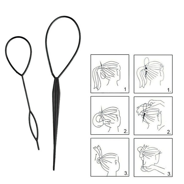 2pcs Haarstyling Clip Ponytail Maker Styling
