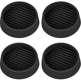 2''x 2'' Rubber Caster Cups, Round Non Slip Furniture Pads, Non Skid Furniture Cups, Anti-Slip Gripper Furniture Caster Floor Grip, Anti Skid Leg Coasters Floor Protector (Black, 4 Pcs)