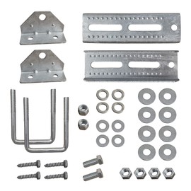 A.A 2 Pack 8" Galvanized Swivel Top Bunk Bracket Kit with Hardware for Boat Trailer, Fits 3x3 Cross Members, Heavy Duty