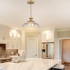 HYDELITE Vintage Glass Pendant Lights Kitchen Island Gold Pendant Light
