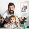 Wooden photo frame table oil painting storage box Kids Art