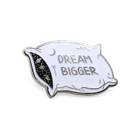 Dream Bigger Pillow Enamel Pin with Stars and Galaxy for Space Lovers