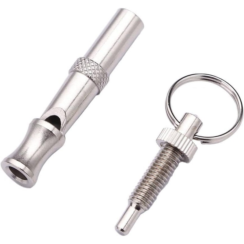 Silver Pets Whistle Adjustable Pet Training Sound Control Stainless Steel