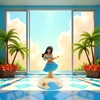 Solar Powered Dancing Hula Girl Dashboard Decoration, Car Interior Ornament,