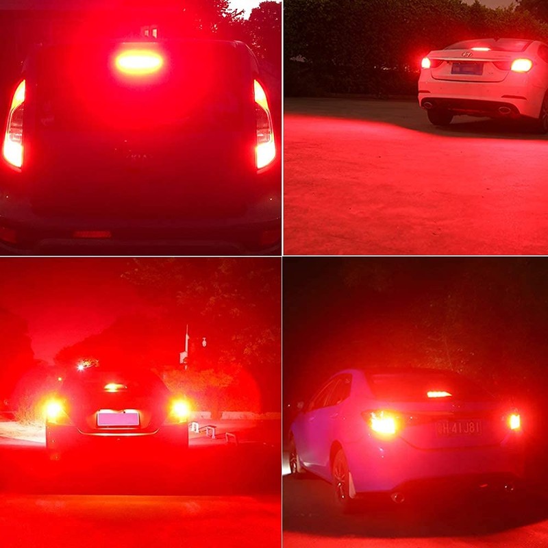 Melphan-Auto Melphan-Auto 1157 Led Brake Light Bulb Red, 12V-24V 1157