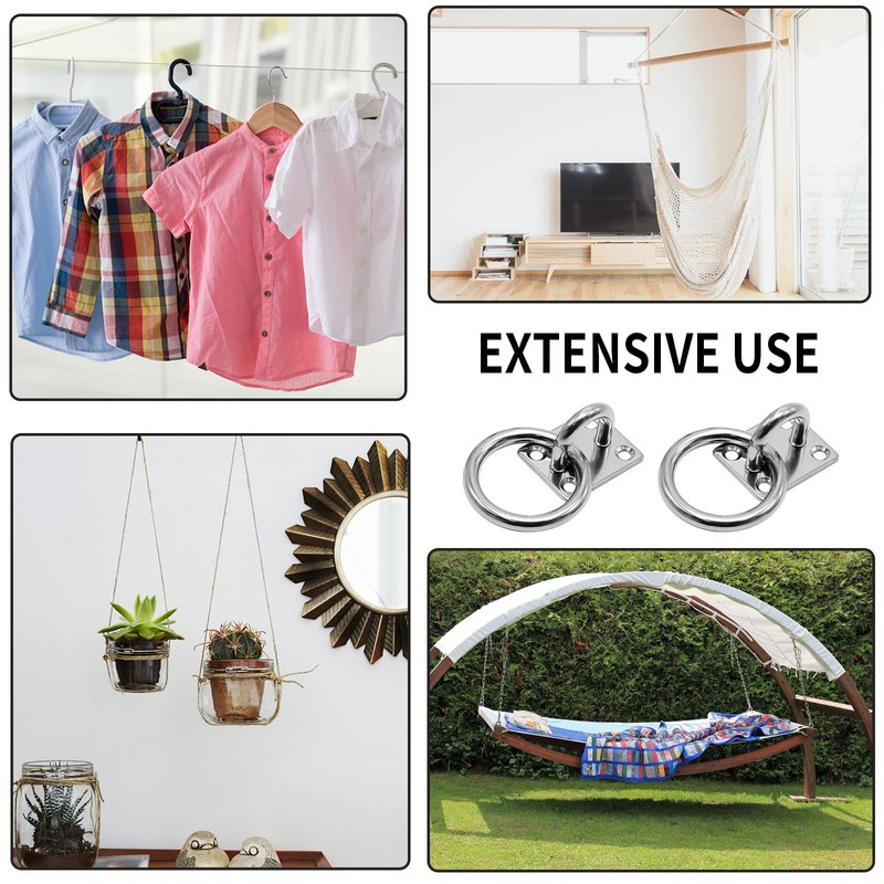 Hoypeyfiy M8 Ceiling Hooks 304 Stainless Steel Wall Mount Hook