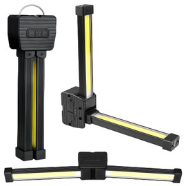 GOEDCH Gym Lamp for Posing: Portable Magnetic Led Flashlight mit Hanging Hook, Arbeitsleuchte mit 180-Grad-Faltung, Wasserdichte USB-Notlichter für den Außenbereich, 7-Stufige Dimmfunktion