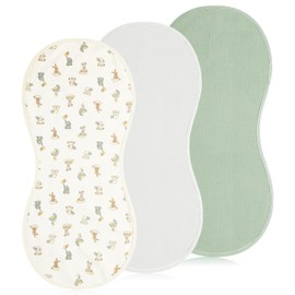 Hahafelt 3 Pcs Changing Pad Liners Fits in Peanut Shape Changing Pad Waterproof Diaper Mats Organic Cotton Peanut Mats are Warm on a Baby's Back, Washable Reusable (Bright Style)