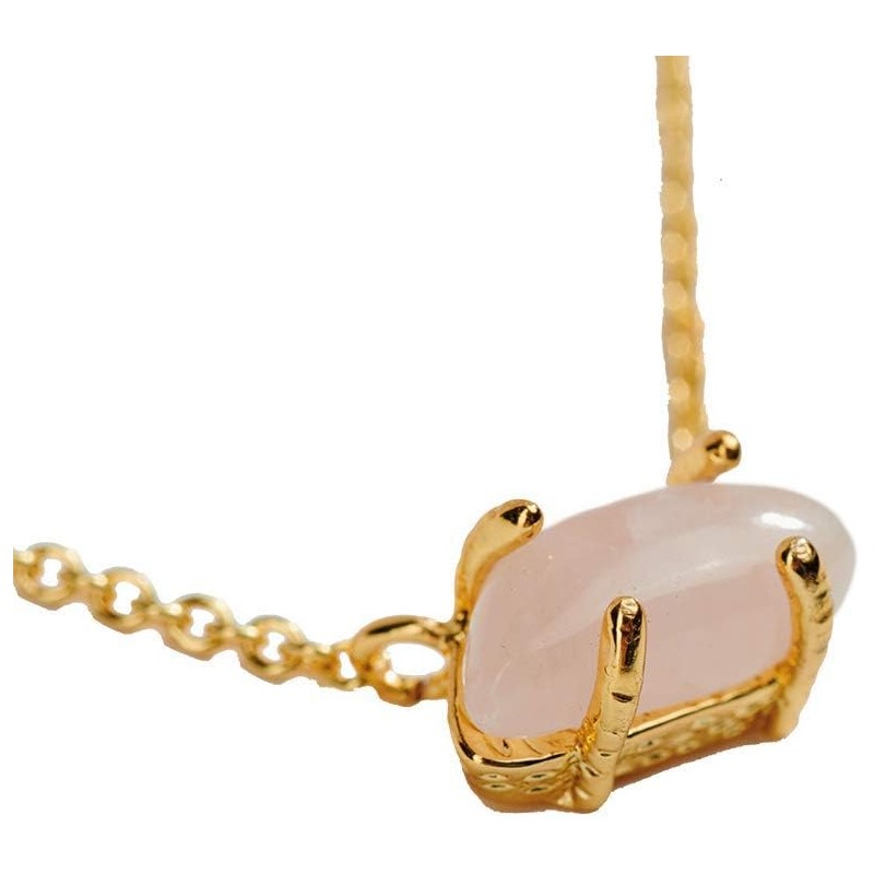 LuckyLy Collares para Mujer Baño Oro 18K con Piedras Naturales