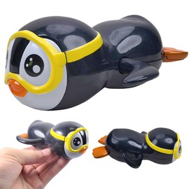 Saurawan Cute Black Diving Penguin Toys, Wind Up Bath Toy, Bath Toys for Toddlers 3-5, Water Table and Bathtub Toys, Easter Wind Up Toys, Pool Theme Party Favors, Kids Prizes