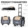 JoPet Pet Bag Carrier with Wheels, Pet Backpack with Wheels,