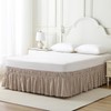 Jilboo Wrap Around Bed Skirt 16" Drop, Queen Size, Warm