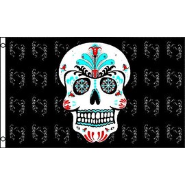 Day of the Dead Sugar Skull FLAG, 3'x5' "Calaveras de Azúcar"