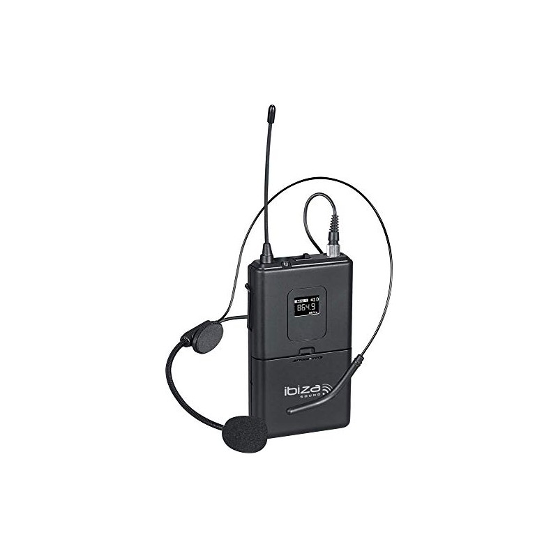 IBIZA HS20-UHFB UHF Bodypack with Headset 864.9MHz