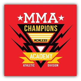 Zirni Champions Mixed Martial Arts Fight Academy Sticker Decal Design