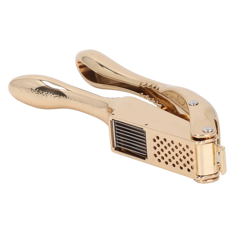 Garlic Press Gold Color Aluminium Alloy Dolphin Style Teeth Design