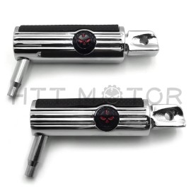 HONGK Skull Footpeg footpegs For Kawasaki Vulcan 900 Classic Suzuki Boulevard M95