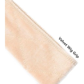 Velvet Wig Grip Band,Adjustable Comfort Head Hair Band for Women Keeps Wig Secured,Prevents Headaches & Hair Loss (Beige, One Size)